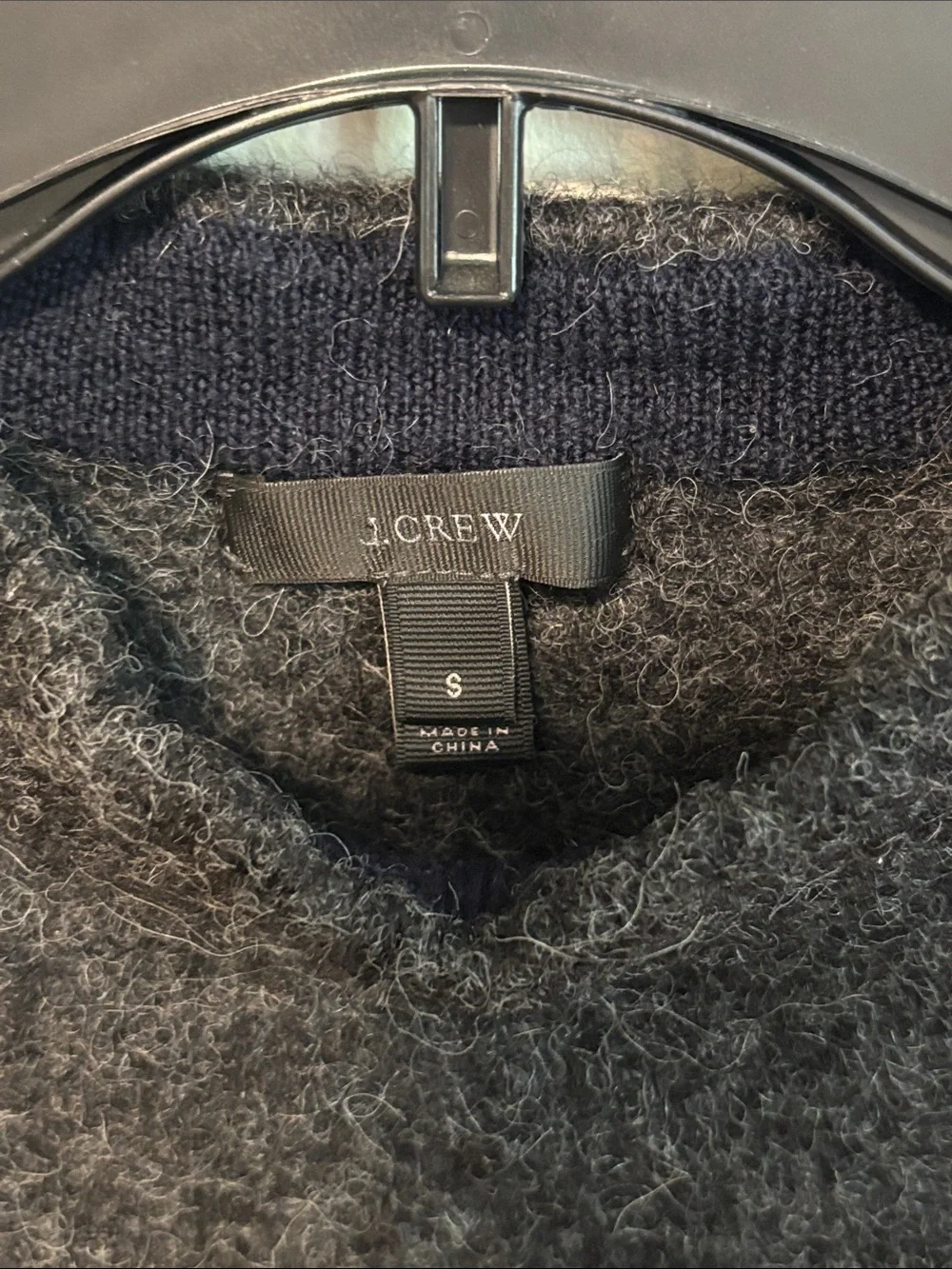 J. Crew Charcoal Alpaca Short-Sleeve Turtleneck Sweater